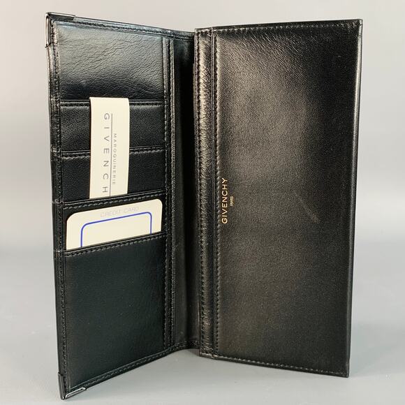 GIVENCHY Black Leather Checkbook Wallet - Picture 4 of 4